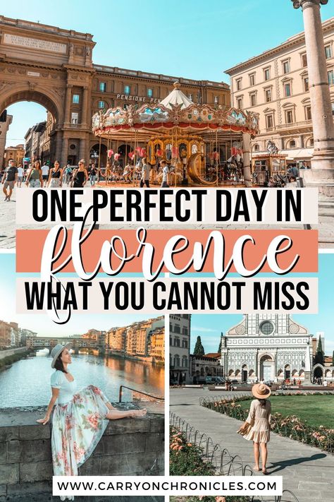 Florence Itinerary One Day, A Day In Florence Italy, Two Days In Florence, Florence 4 Day Itinerary, Florence 1 Day Itinerary, Florence To Do List, Florence Itenary, 1 Day In Florence Italy, Rome And Florence Itinerary