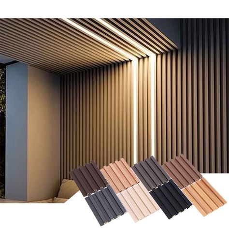 Pvc Panel Living Room, Wood Plastic Composite Wall Panel, Plastic Panels Wall, Pvc Wall Panels Designs Outdoor, Outdoor Wall Panelling, Pvc Panel Bedroom Design, Wpc Ceiling Design Living Room, Pvc Wall Panels Designs For Drawing Room, Pvc Wall Design For Living Room