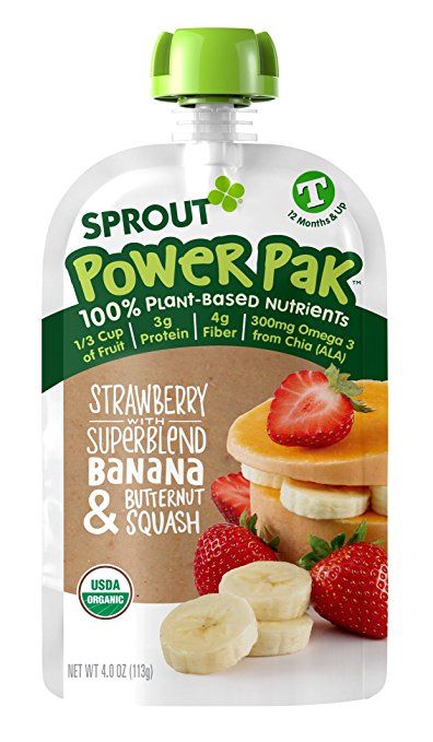 Baby Food Pouches, Baby Food Pouch Recipes, Organic Fruits And Vegetables, Organic Baby Food, Sprout Recipes, Food Pouch, Toddler Food, Strawberry Puree, T Baby