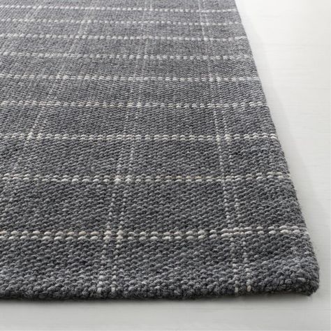 Charcoal Area Rug, Teen Boy Bedroom Rug, Large Area Rugs In Living Room, Casual Bedroom, Wool Rugs Living Room, Cabin Rugs, Area Rugs Living Room, Plaid Area Rug, Check Rug