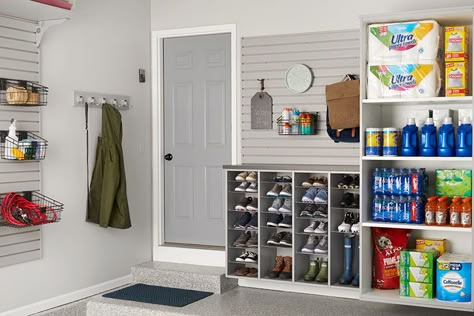 Shoe Shelf In Garage, Garage Shoe Locker, Shoe Shelf Garage, Shoe Organization Laundry Room, Garage Mud Room Shoe Storage, Outdoor Shoe Storage Cabinet, Shoe Garage Organization, Garage Storage Shoes, Show Storage Garage