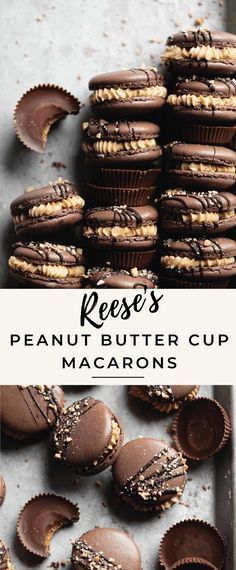 Peanut Butter Based Desserts, Peanut Butter Chocolate Macarons, Macaroons Recipe Flavors, Popular Macaron Flavors, Not Super Sweet Dessert, Christmas Dessert Treats, Hawaiian Roll Sweet Recipes, Chocolate Macarons Recipe Easy, Low Calorie Macarons