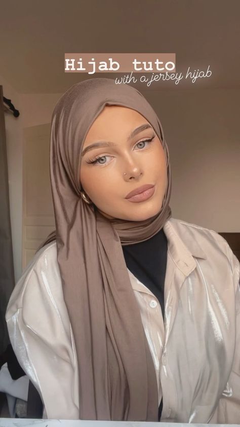 Hijab Styles, Hijab Outfit, Hijab Tutorial, Jersey Hijab Tutorial, Jersey Hijab Style, Jersey Hijab, Tutorial Hijab, Instagram Tutorial, Muslimah Aesthetic