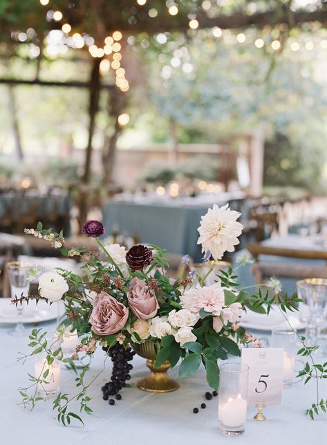 The most beautiful outdoor wedding with two gowns that sparkle and shine and a color palette of peach, pink, deep red and purples that feel so luxe and romantic.   LINENS La Tavola Fine Linen Rental PHOTOGRAPHY Laura Gordon Photography FLORAL DESIGN Amanda Vidmar WEDDING DRESS Lihi Hod CAKE Perfect Endings CATERING Elaine Bell Catering HAIR + MAKEUP Urban Beauty Loft LIGHTING Got Light WEDDING VENUE Campovida RENTALS Encore Events Rentals PLANNING AND DESIGN Glow Events Wedding Cakes Red, Red Rose Wedding Cake, Cheap Wedding Table Centerpieces, Beauty Loft, Lihi Hod, Beautiful Outdoor Wedding, Urban Beauty, Wedding Floral Centerpieces, Light Wedding