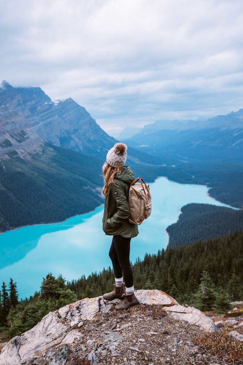 Top-6-Must-See-Canadian-Rockies-Lakes-Peyto-Lake-3-Renee-Roaming Camping Essentials, Renee Roaming, Peyto Lake, Hiking Photography, Hiking Quotes, Hiking Fashion, Canadian Rockies, Banff National Park, Beautiful Lakes