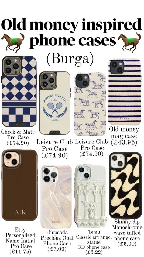 Phone Case Classy, Wishlist Old Money, Classy Phone Cases, Preppy Phone Case, Best Phone Cases, Money Phone, Money Case, Creative Iphone Case, Custom Ipad