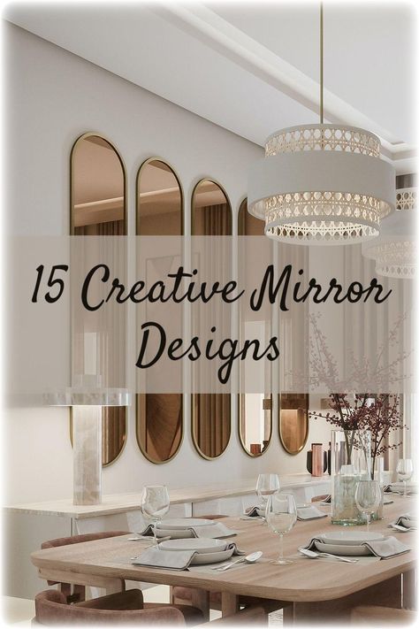 Long Mirror In Dining Room, Mirrors Wall Decor Living Room, Wall Mirrors Decor Ideas Diy, Wall Decor Mirrors Living Room, Mirror Wall Dinning Room Interior Design, Design Mirror Wall Home Decor, Dining Room Mirror Wall Ideas, Long Mirror Dining Room, Mirrors For Dinning Room