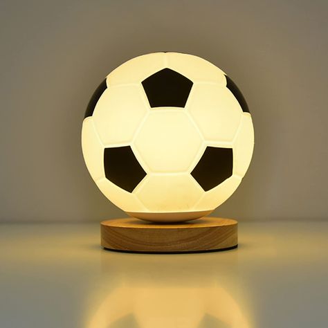 Pumpumly Football Night Light, Football Gifts for Boys Girls, Glass Night Light with Warm White Light Changing, Decorative Desk Lamp, Creative Gift Sports Fans Toys : Amazon.co.uk: Lighting Lamps For Boys Room, Soccer Room Ideas For Boys, Boys Football Bedroom, Football Gifts For Boys, Football Lamp, Football Room Decor, Football Gift Ideas, Football Night, Soccer Bedroom