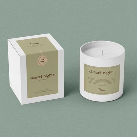 Candle Box Design, Simple Desert, Candle Logo Design, Candle Box Packaging, Packaging Box Design, Candle Packaging Design, Retro Candle, Lilin Aroma, Candle Boxes