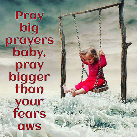 Pray big Prayers baby, pray bigger than your fears! When we pray big, impossible, and audacious prayers, we treat our God like He is big enough to answer the impossible. By praying like that, we admit to Him that we are not all that strong and that we need Him to show up and reveal how big He is! AND, when we pray that way, we get to see Him doing epic things! We get to see Him moving in ways we could have never imagined, which builds us up, encourages us, mystifies us, and gives us BIG stories Mother Daughter Relationship Quotes, Pray Big, Jesus Peace, Mother Daughter Relationships, Faith Prayer, The Impossible, Scripture Verses, Show Up, Mother Daughter