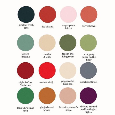 Jenna O’Brien | Designer on Instagram: "Hello, December ❄️🪩🤎 Which color makes you feel the most festive?!" December Color Palette, Christmas Color Palette, Blue Corn, Hello December, Christmas Color, Baby Cold, Design Graphique, Winter Theme, Color Pallets