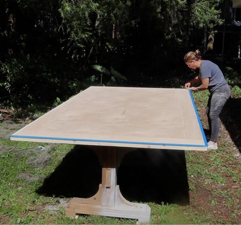 Homemade Ping Pong Table, Diy Outdoor Ping Pong Table, Diy Ping Pong Table Top, Ping Pong Table Painted, Concrete Ping Pong Table, Coastal Basement, Diy Ping Pong Table, Ping Pong Dining Table, Folding Ping Pong Table