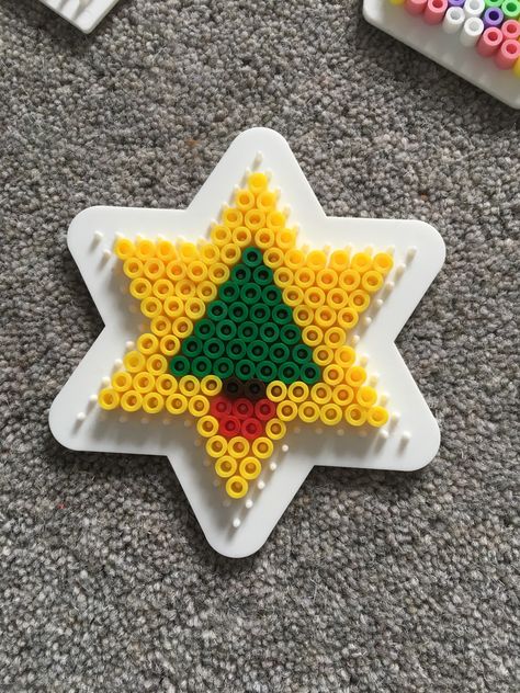 Hama Beads Star, Hamma Beads Ideas, Diy Perler Bead Crafts, Diy Perler Beads, Christmas Tree Decoration, Hama Beads, Tree Decoration, Perler Beads, Bead Crafts