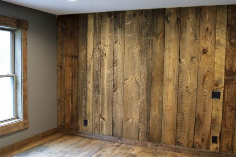 Barnwood Accent Wall, Wood Interior Walls, Pretty Porches, Rough Cut Lumber, Wall Style, Shiplap Accent Wall, Barnwood Wall, Pine Walls, Rough Wood