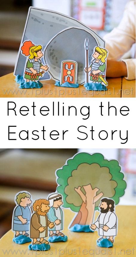 Jesus Easter Crafts For Preschoolers, Easter Story For Toddlers, Easter Activities About Jesus, The Easter Story, Easter Story Crafts, Kids Easter Story Activities, Story Of Easter For Kids, Easter Story For Kids Printable, Easter Story Activities