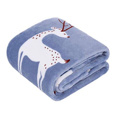 Limited-time deal: TILLYOU Toddler Blanket for for Boys Girls, Flannel Fuzzy Baby Blanket for Boys Girls, Oversized 40x50, Navy Deer Portable Baby Cribs, Weighted Blanket For Kids, Dinosaur Blanket, Plush Baby Blankets, Flannel Baby Blankets, Navy Blanket, Cuddly Blanket, Diaper Changing Pad, Fleece Baby Blankets