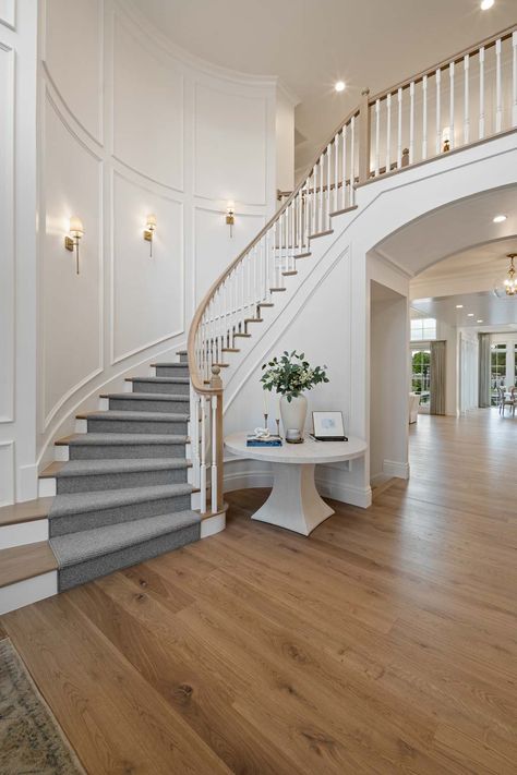 Tall Wall Decor, Foyer With Stairs, Foyer Staircase, House Games, Parade Of Homes, Barbie Dream House, Entry Foyer, Dream House Interior, House Entrance