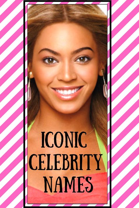 Great iconic names! These are great name ideas from iconic celebrities. From Beyonce, to Barack, there are all kinds of famous names! If you are looking for unique name ideas, this is a list of iconic names of people we all know and love. Check out this list of famous celebrities #Names #Celebrities Celebrity Name Ideas, Iconic Names, Iconic Celebrities, Famous Names, Bet Awards, Great Names, Stylish Celebrities, Name List, People Names