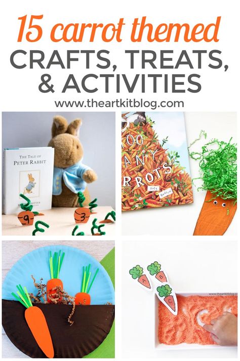 Carrot Crafts For Toddlers, Carrot Activities For Preschool, Carrot Activities For Toddlers, Carrot Craft Preschool, Carrot Crafts, The Carrot Seed Activities Preschool, Carrot Counting Preschool, Making Carrots Craft, Carrot Garden Craft