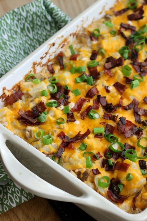 Loaded Baked Potato Casserole Baked Potatoes Casserole Loaded, Loaded Baked Potato And Chicken Casserole, Loaded Chicken Alfredo Baked Potato, Loaded Potato Buffalo Chicken Casserole, Fully Loaded Baked Potato Casserole, Easy Twice Baked Potatoes, Yummy Potatoes, Pierogi Casserole, Loaded Baked Potato Casserole