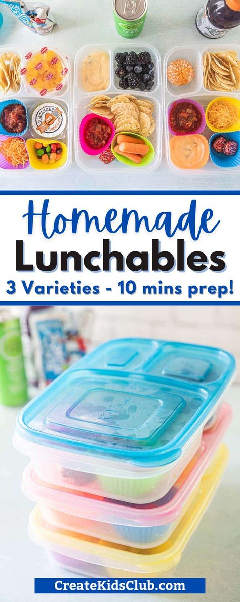 If your kids love lunchables, they are going to love our homemade version below. Homemade lunchables save money and are more nutritious for your kids! It's easy to make several quickly to stack in the fridge for grab and go meals, picnics, or school lunches. Home Made Lunchables, Home Made Lunchables Kids, Homemade Lunchables For Adults, Homemade Lunchables Kids, Diy Lunchables Kids, Lunchables Diy For Kids, Homemade Lunchables, Gluten Free School Lunches, Charcuterie Lunch