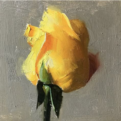 Orange Rose Painting, Bud Painting, Piskel Art, Oil Painting Inspiration, Canvas Art Projects, Textured Canvas Art, Expressive Art, Rose Painting, Mini Canvas Art