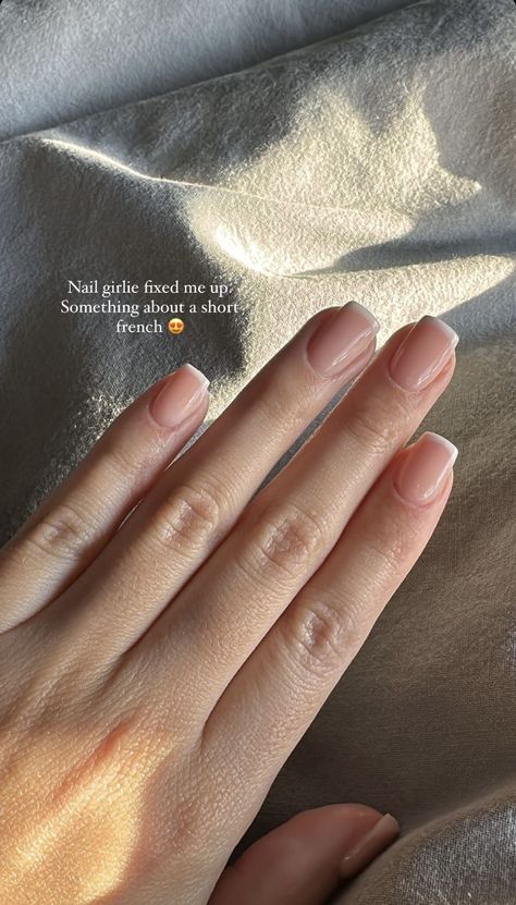 Clean Nail Inspiration, Square Minimalist Nails, Regular Manicure Nails, Nails For Pale Skin, Nautical Nails, Overlay Nails, Sheer Nails, Gel French Manicure, Hard Gel Nails