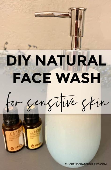 Natural face wash for sensitive skin: customize your ingredients for acne, dry skin or whatever your skin needs are.  Save money! #FaceWash #Recipe #DIY #Beauty #Frugal Ingredients For Acne, Face Wash For Sensitive Skin, Diy Face Cleanser, Face Wash Recipe, Diy Cleanser, Homemade Face Wash, Diy Face Wash, Natural Facial Cleanser, Cleanser For Sensitive Skin