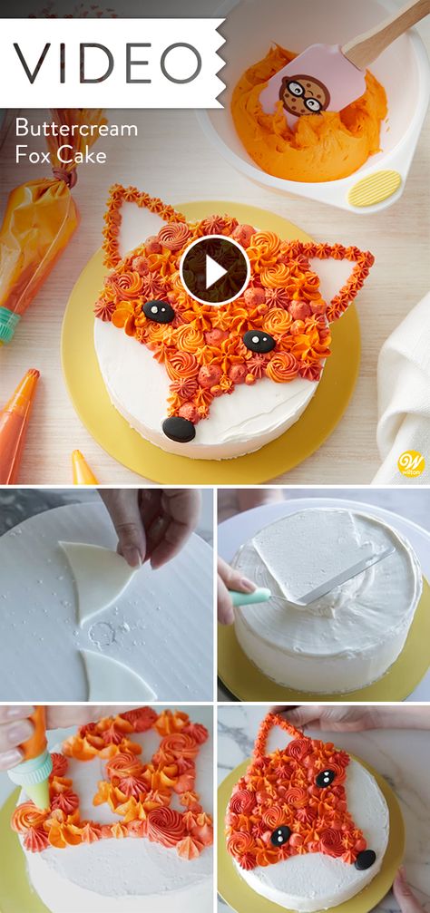 Fox Cake Decorating Ideas, Fox Cakes Birthday, What Does The Fox Say Birthday Party, Fox Cupcake Cakes Pull Apart, Woodland Animal Cake Ideas, Fox Cake Ideas Birthday, 4-h Cake Decorating Ideas, Fox Cake Birthday, Kid Cake Ideas