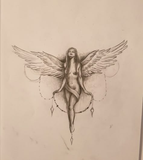 Angel Back Tattoo, Angel Tattoo For Women, Tatuagem Masculina Pequena, Goddess Tattoo, Fairy Tattoo, Badass Tattoos, Discreet Tattoos, Wings Tattoo, Spine Tattoos