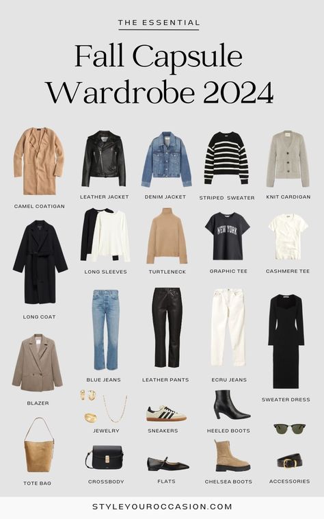 The Essential 2024 Fall Capsule Wardrobe + Cute Fall Outfit Ideas. Build the perfect neutral fall capsule wardrobe for 2024 using our fall style guide! We’ve got all the essentials for a chic and effortless fall look, along with 20+ cute and casual fall outfits for women. A capsule wardrobe makes it easy to create a stylish look with endless every day and autumn outfit choices. Click through for the full neutral fall fashion guide. Autumn Fashion Capsule, Slacks Work Outfit, Autumn Staple Wardrobe, Fall Casual Dressy Outfits Women, London Fashion Autumn 2024, Scandanavian Woman Style, Fall London Outfits 2024, Autumn Outfits Inspo 2024, Casual Fall Wedding Outfit