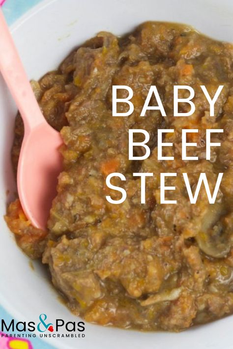 Beef Baby Food Recipes, Baby Meat Puree Recipes, Baby Food Meat Recipes, Baby Food With Meat, Meat Baby Food Recipes, Beef Puree For Baby, Meat Puree For Baby, Baby Beef Stew, Beef Baby Food