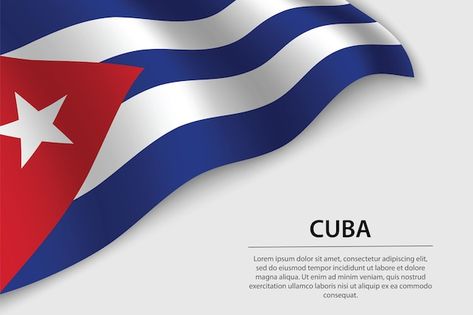 Ola la bandera de cuba sobre fondo blanc... | Premium Vector #Freepik #vector #bandera #patriota #independencia #bandera-cuba Cuba Flag, Ribbon Vector, Flag Vector, The Wave, Background Banner, Cuba, Premium Vector, White Background, Flag