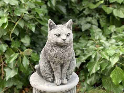 Cat Sculpture , home decorations Memorial Sculpture, Sculpture Outdoor, Pet Decor, Garden Figures, Yard Sculptures, Concrete Statues, Pet Grave Markers, Pet Memorial Stones, Kitten Art