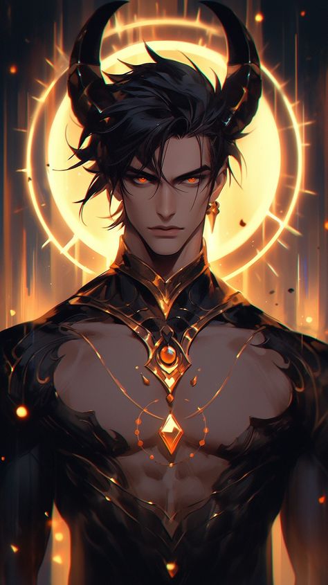 Demon Horns Aesthetic Male, Male Incubus Art, Tiefling Oc Male, Demon Male Art, Male Tiefling Character Design, Hot Demon Art Male, God Character Design Male, Male Tiefling Art, Demon Boy Art