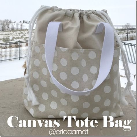 CanvasTote_IG Sew A Beach Bag, Drawstring Tote Bag Pattern, Canvas Bag Pattern Free, Cotton Canvas Sewing Projects, Canvas Bag Pattern, Beach Bag Sewing Pattern, Beach Bag Diy, Beach Bags Totes, Beach Bag Pattern