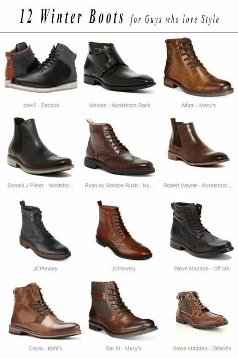 Men’s Dress Boots, Mens Winter Boots Fashion, Boots For Guys, Mens Dress Shoes Guide, Winter Boots Men, Winter Boots For Men, Boots Outfit Men, Style Loafers, Mens Dress Boots