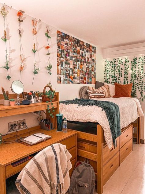 vintage single dorm room ideas single dorm room ideas yellow single dorm room single dorm room arrangements single dorm room blue single dorm room college single dorm room empty single dorm room green single dorm room ideas hbcu single dorm room with kitchen single dorm room minimalist single occupancy dorm room single dorm room plan Small Boho Dorm Room, Colorful Boho Dorm Room, Earth Tones Dorm Room, Dorm Inspo Boho, Vintage Dorm Room Aesthetic, Boho Dorm Room Decor Ideas, Western College Dorm, Boho Dorm Rooms, Room Ideas Aesthetic Boho