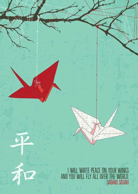 Origami, Birds, Quotes, Red