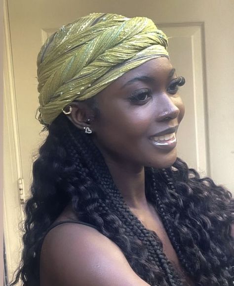 Hair Wrap Black Women, Headwrap Hairstyles Braids, Headwrap Styles Black Women, Scarf Hairstyles Braids, Headwrap Hairstyles, Braided Scarf, Head Wrap Styles, Hair Wrap Scarf, Hair Scarf Styles