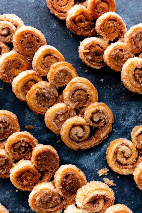 Palmiers Recipe, Palmier Cookies, Rough Puff, Rough Puff Pastry, Brie Puff Pastry, Puff Pastry Tart, Sally's Baking, Pastry Recipe, Puff Pastry Dough