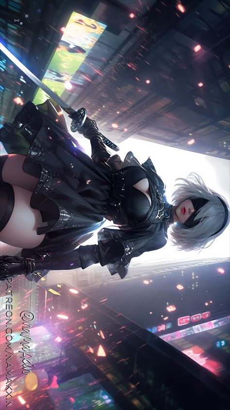 【2B from NieR:Automata】 ⁀➷ Desktop Wallpaper ✪ 2b Iphone Wallpaper, Neir Automata A2, Best Gaming Wallpapers Pc, Nier Automata Aesthetic, 2b Automata, 2b Wallpaper, Nier Automata 2, Nier Automata A2, Sakimichan Art