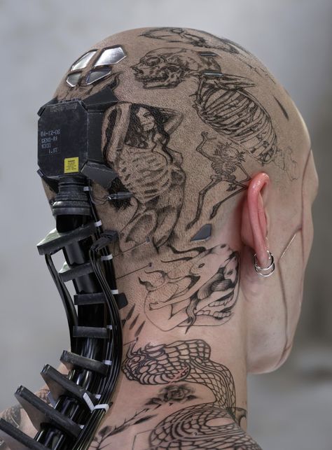 Transhumanist Art, Estilo Cyberpunk, The Legend Of Sleepy Hollow, Cyborgs Art, Punk Aesthetic, Tatuaje A Color, Cyberpunk Aesthetic, Arte Cyberpunk, Cyberpunk Fashion