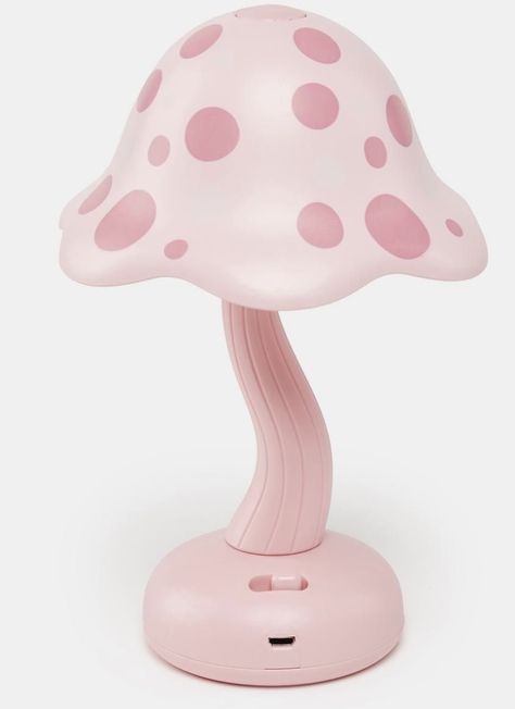 Cute Bedroom Accessories, Cute Furniture For Bedroom, Pink Things To Buy, Led Light Art, Pink Led Light, Led Light Bedroom, Rooms Decoration, Mushroom Light, Bedroom Stuff