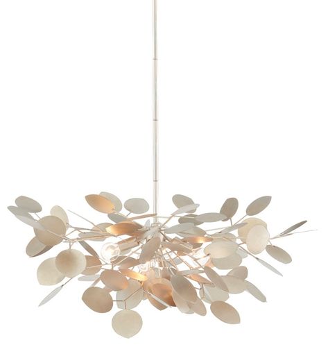 Lunaria Chandelier | Currey & Company Modern Farmhouse Chandelier, Rooster Decor, Silver Chandelier, Concrete Furniture, Small Chandelier, Large Chandeliers, Chandelier Ceiling Lights, The Glow, Chandeliers And Pendants