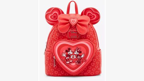 BoxLunch Exclusive Minnie Mouse Hearts Loungefly Backpack For A Romantic Style! Disney Gear, Loungefly Backpack, Backpacks Accessories, Disney Loungefly, Disney Bags, Disney Outfit, Mini Backpacks, Loungefly Bag, Disney Handbags