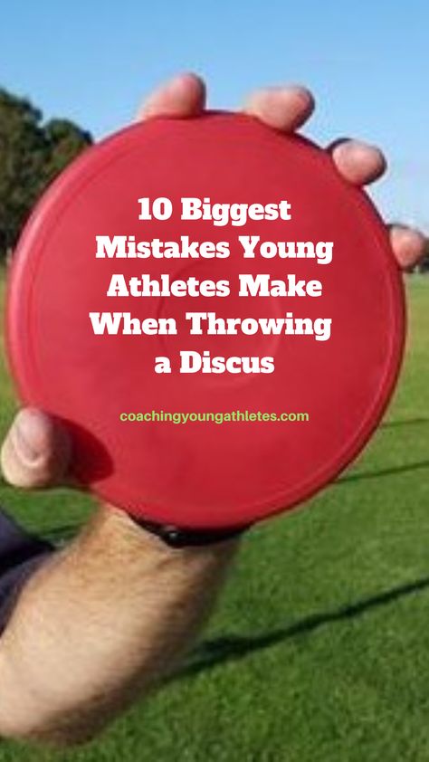 Title: 10 Biggest Mistakes Young Athletes Make When Throwing a Discus by coachingyoungathletes.com Throwers Workout Track And Field, Throwers Track And Field, Track And Field Throwing, Throwing Discus, Discus Throwing, Track Szn, Discus Thrower, Discus Throw, Shot Put