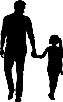 Father And Daughter Silhouette, Dad And Daughters, Father's Day Drawings, Daughter And Dad, Father Daughter Pictures, Daughter And Father, Father Daughter Photos, Dad Drawing, Father Daughter Tattoos