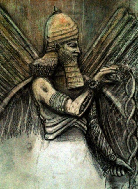 Sumerian God Enki Witchcraft Meaning, Starověký Egypt, Ancient Sumerian, Ancient Near East, Ancient Persia, The Hierophant, Persian Culture, Protection Spells, Beautiful Dark Art