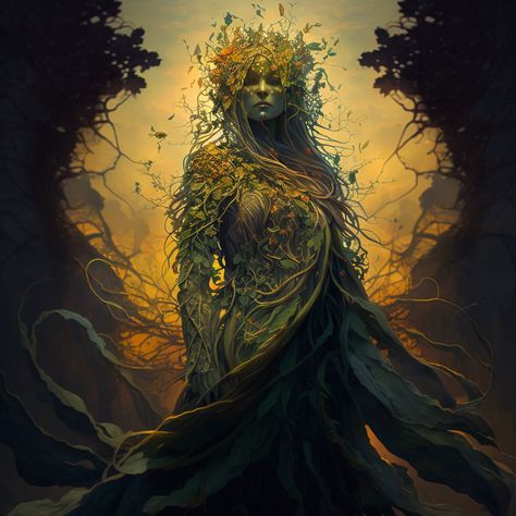 Goddess Gaia (Primordial Goddess And Personification Of The Earth) | Fantasy I Sci-Fi I Books I Films I World Building Gaia Goddess Aesthetic, Primordial Beings, Earth Goddess Art, Goddess Taurus, Gaia Art, Primordial Goddess, Goddess Of Earth, Story Clothes, Mother Nature Goddess